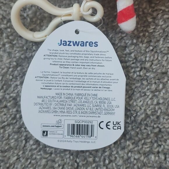 New With Tag Squishmallow 3.5" Rishi‎ The Strawberry Milkshake Cow Plush Clip - Picture 7 of 10